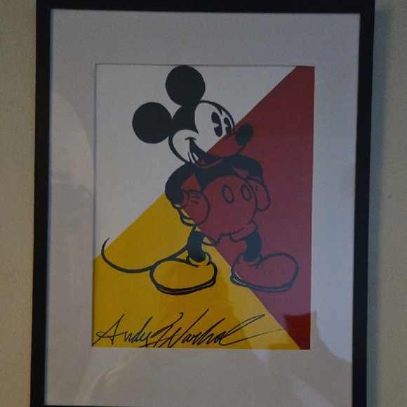 Mickey Mouse Art Print - Red and Yellow